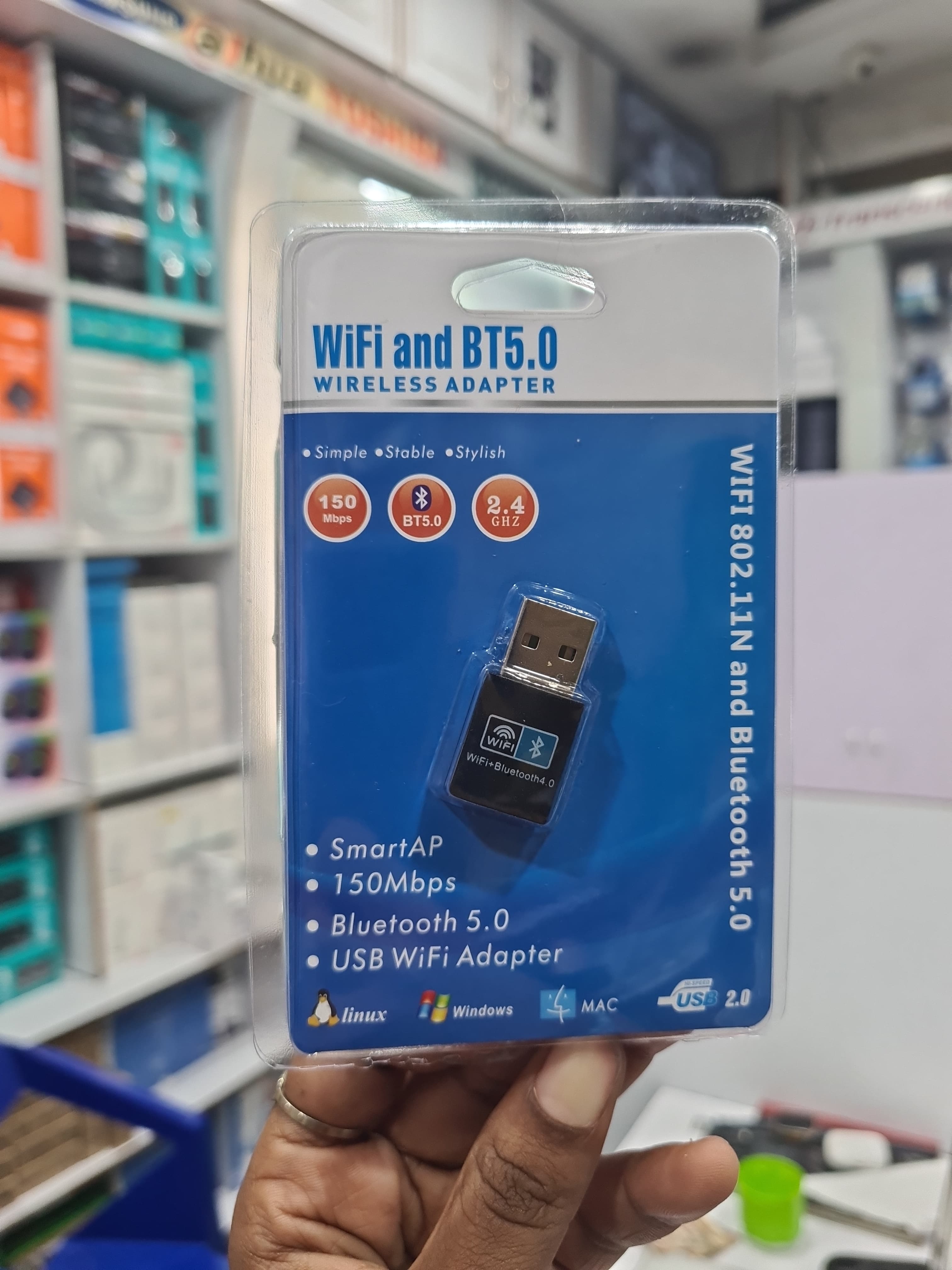 WiFi and Bluetooth 5.0 Wireless Adapter