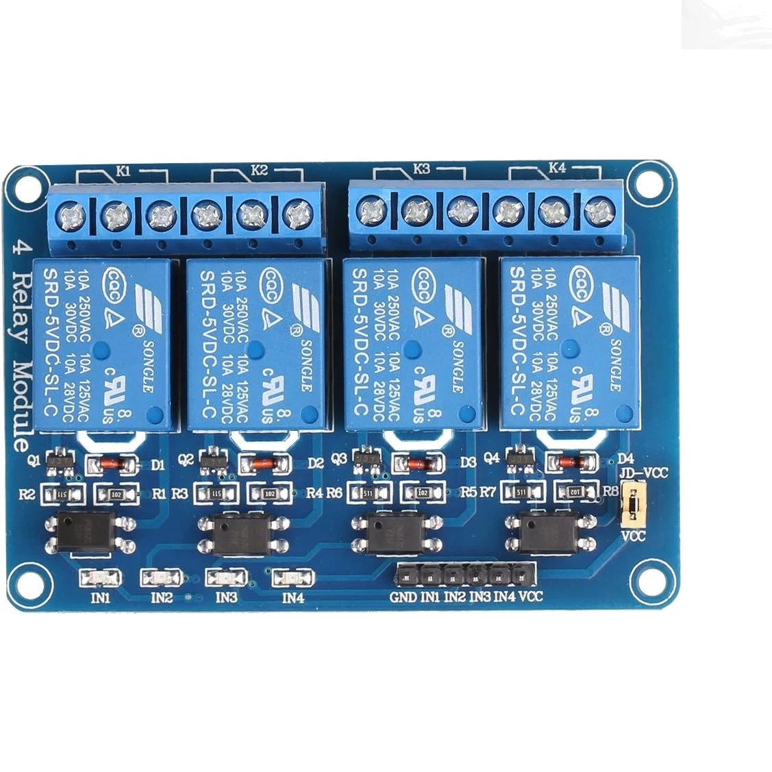 4 Channel 5V Relay Board for Arduino & Automation Projects