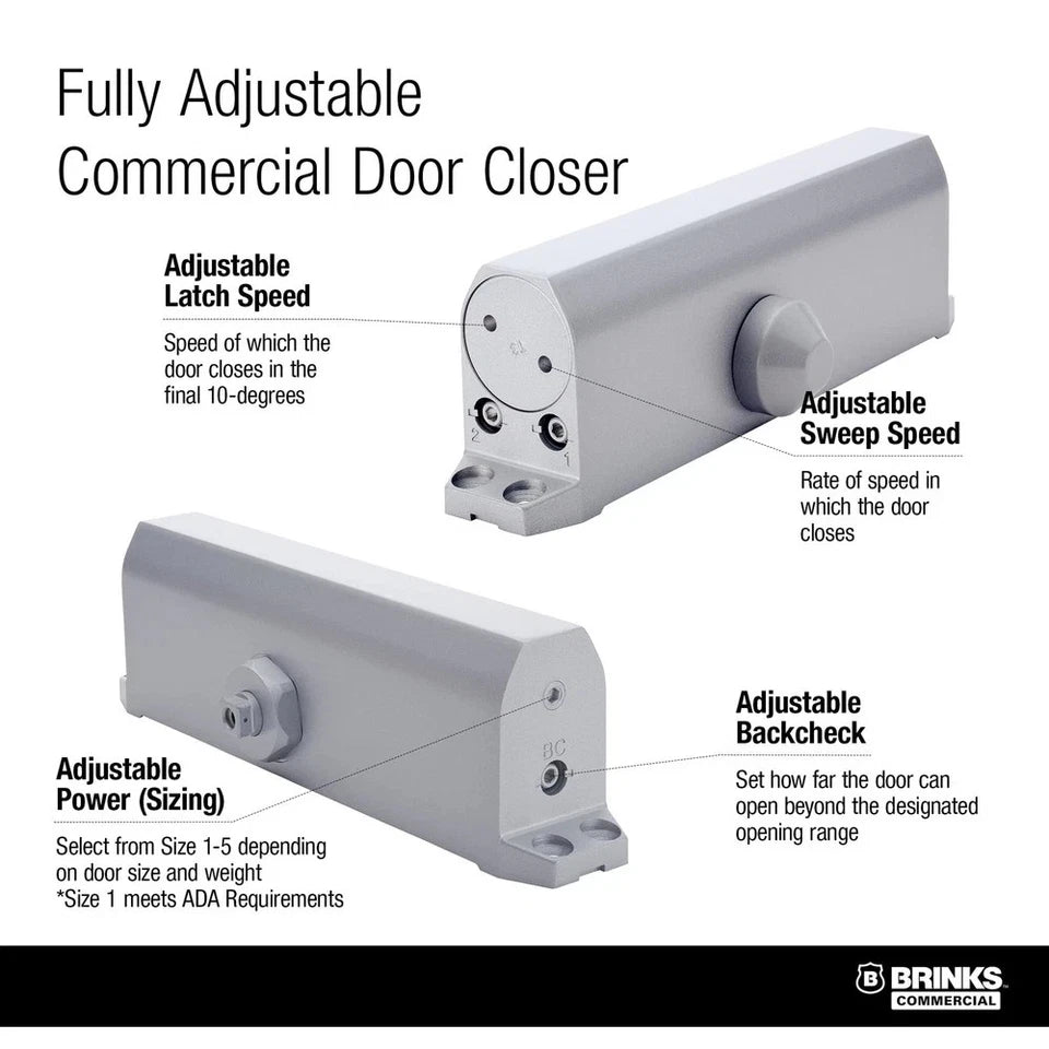 Medium-Duty Aluminum Commercial Door Closer