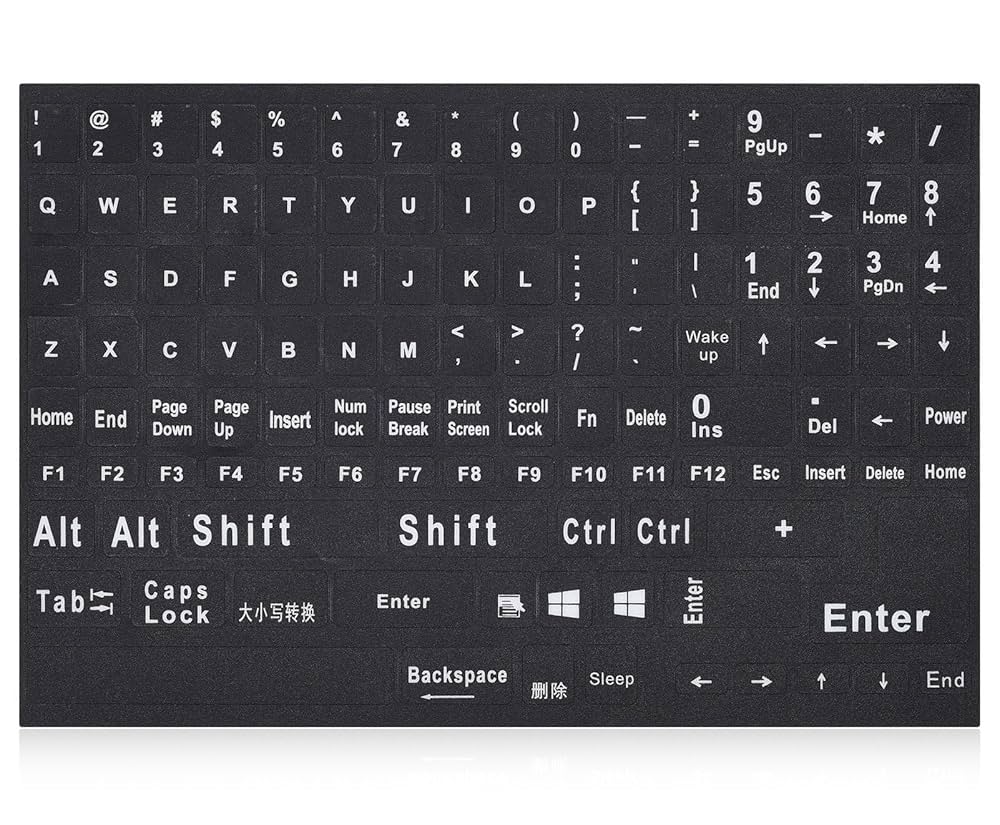 English Laptop Keyboard Stickers