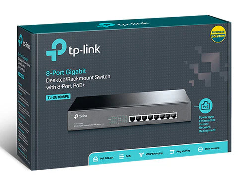 TP-Link TL-SG1008PE 8-Port Gigabit PoE+ Switch