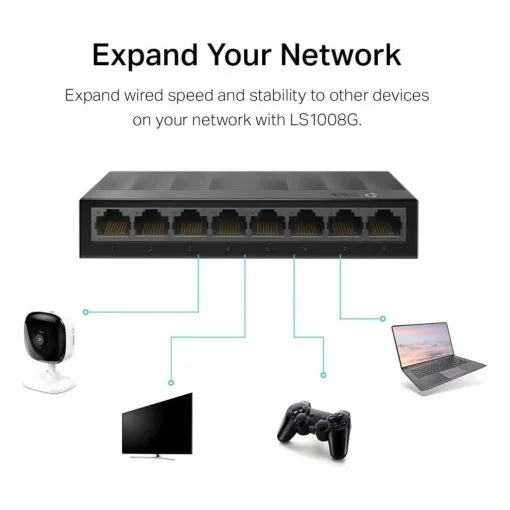 TP-Link LiteWave LS1008 8-Port 10/100Mbps Desktop Switch