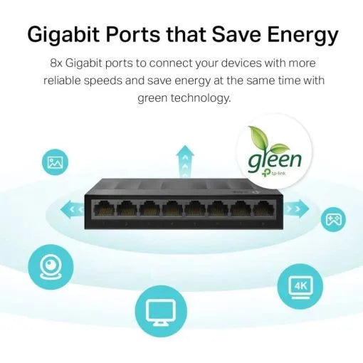 TP-Link LiteWave LS1008 8-Port 10/100Mbps Desktop Switch