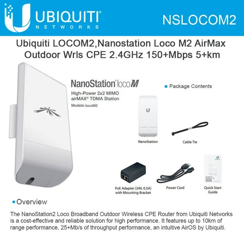 Ubiquiti airMAX NanoStation Loco M2
