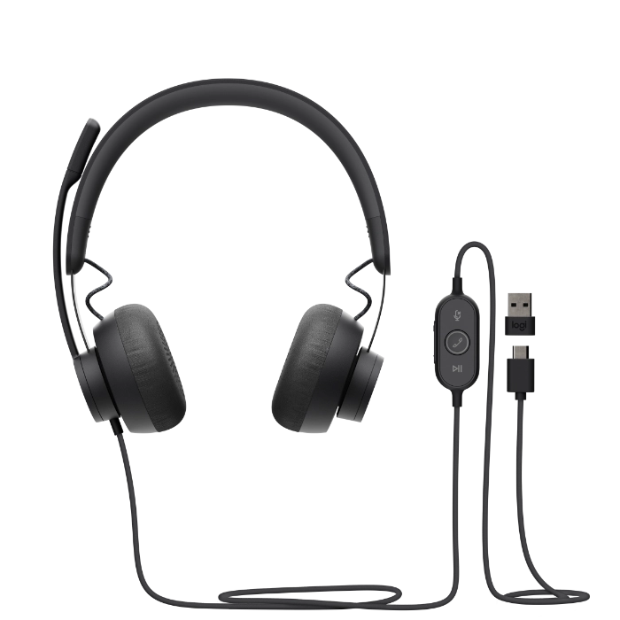 Logitech Zone Wired USB-C Headset Premium Noise-Canceling Audio