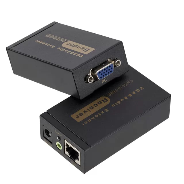 VGA Extender 100m Long-Distance Signal Transmission Over Cat5e/6