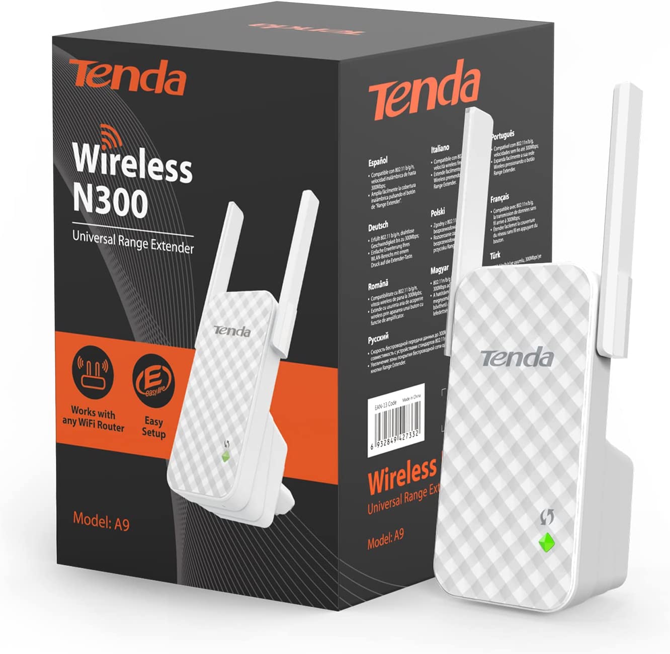 Tenda A9 WiFi Range Extender 300mbps