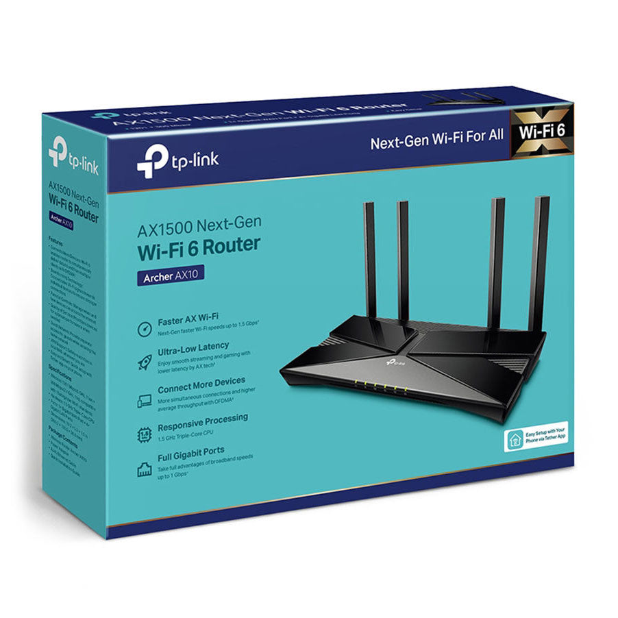 TP-Link Archer AX10 AX1500 Dual Band WiFi 6 Router