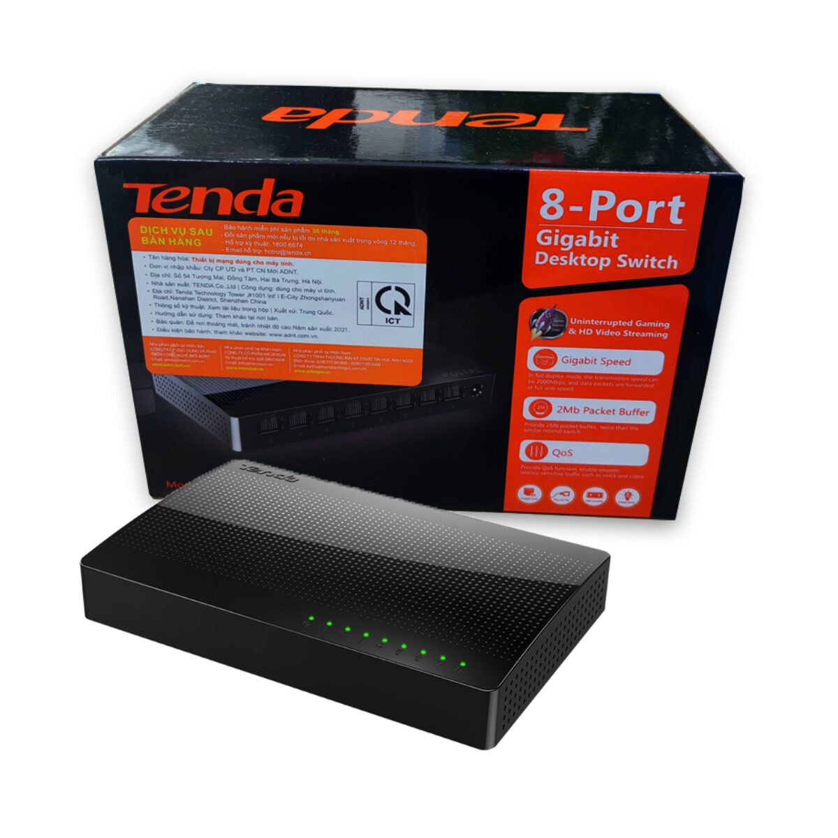 Tenda 8-Port Gigabit Ethernet Desktop Switch - SG108